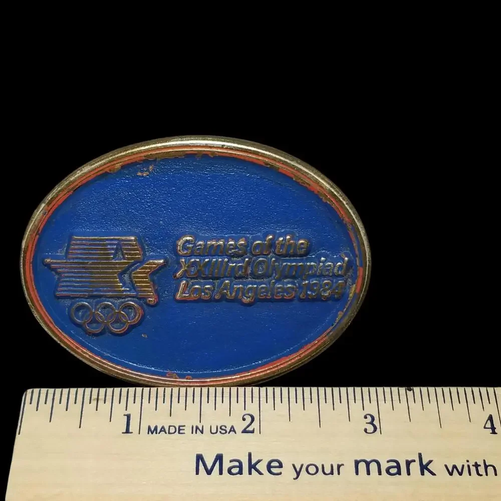Vintage Belt Buckle Games Of The‎ XXIIIrd Olympiad Los Angeles 1984 By Sanchez